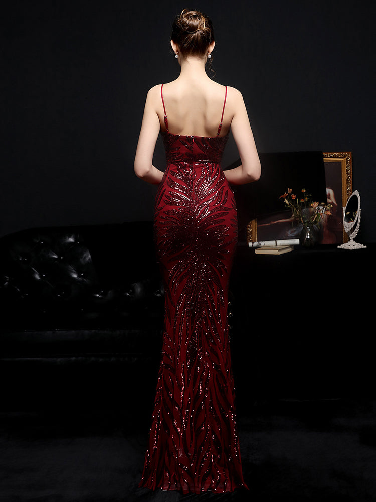 Vestido de Festa Moderno Elegante Brilho