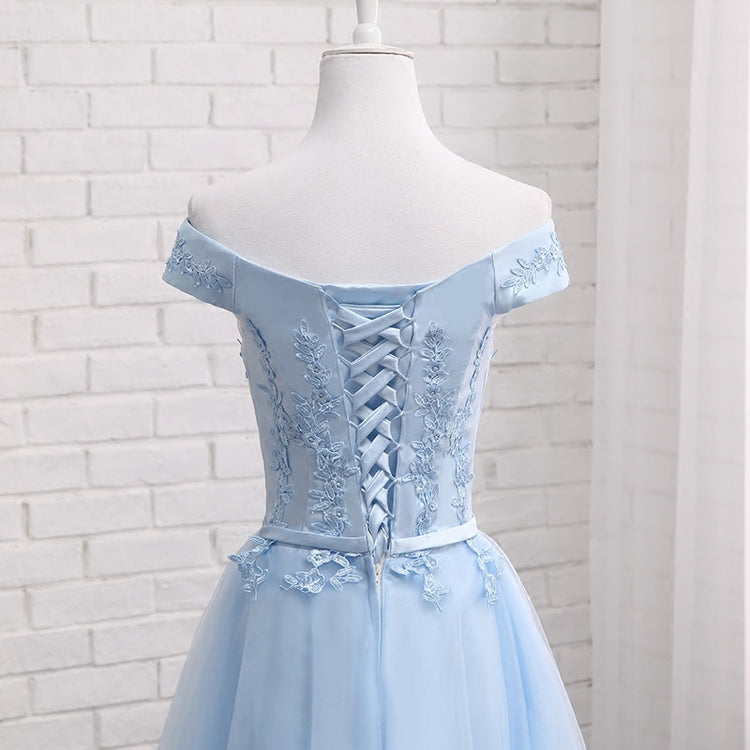 Vestido de Festa em Crepe com Renda Azul Serenity