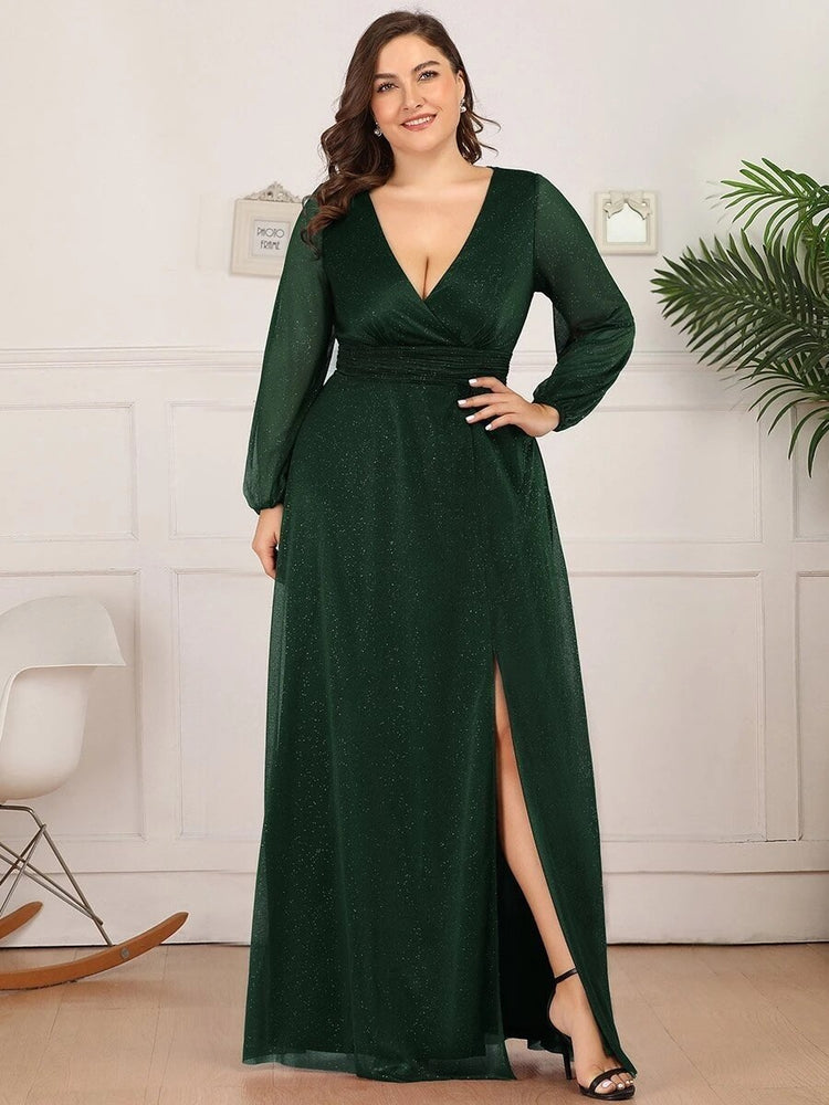 Vestido de Festa Longo com Tecido Especial Brilho