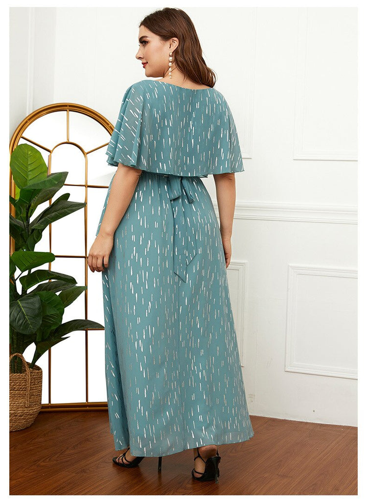 Vestido de Festa Midi com Babados e Detalhe Cinto (Pronta Entrega)
