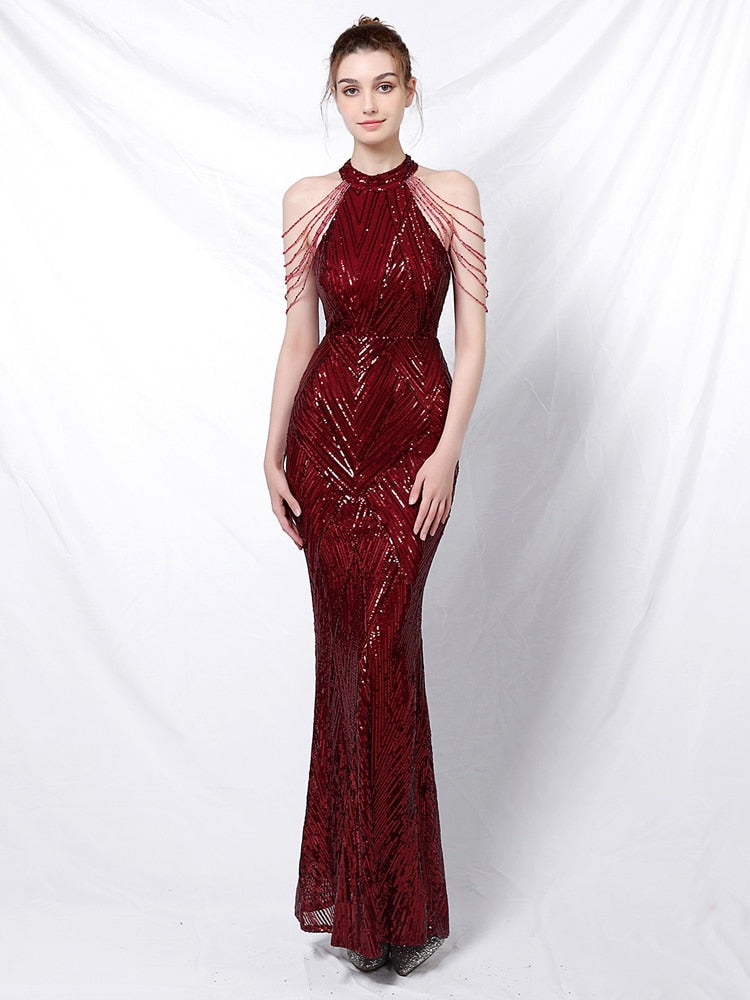 Vestido de Festa Longo com Frente Unica