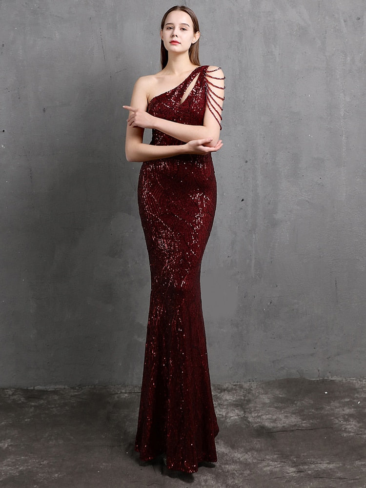 Vestido de Festa Longo com Alça Espaguete
