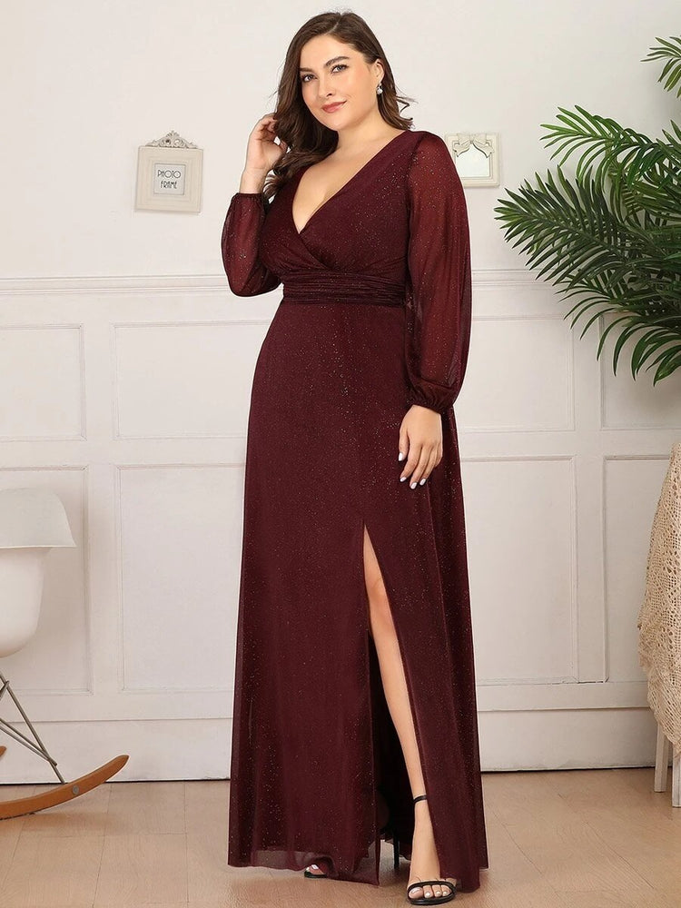 Vestido de Festa Longo com Tecido Especial Brilho