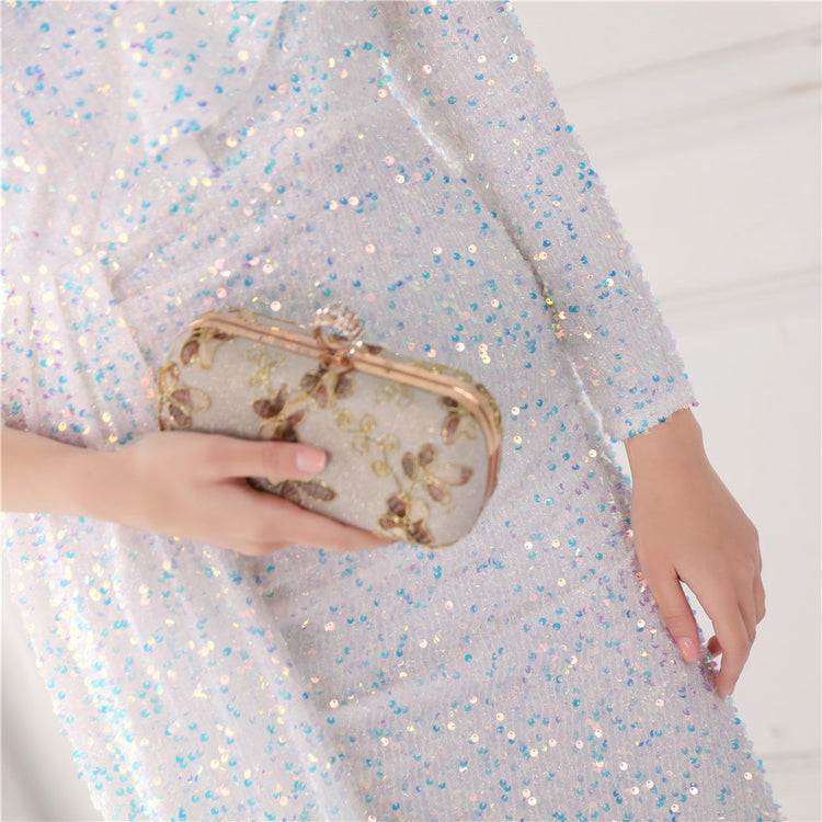 Vestido de Festa Longo com Babados Assimétricos Branco