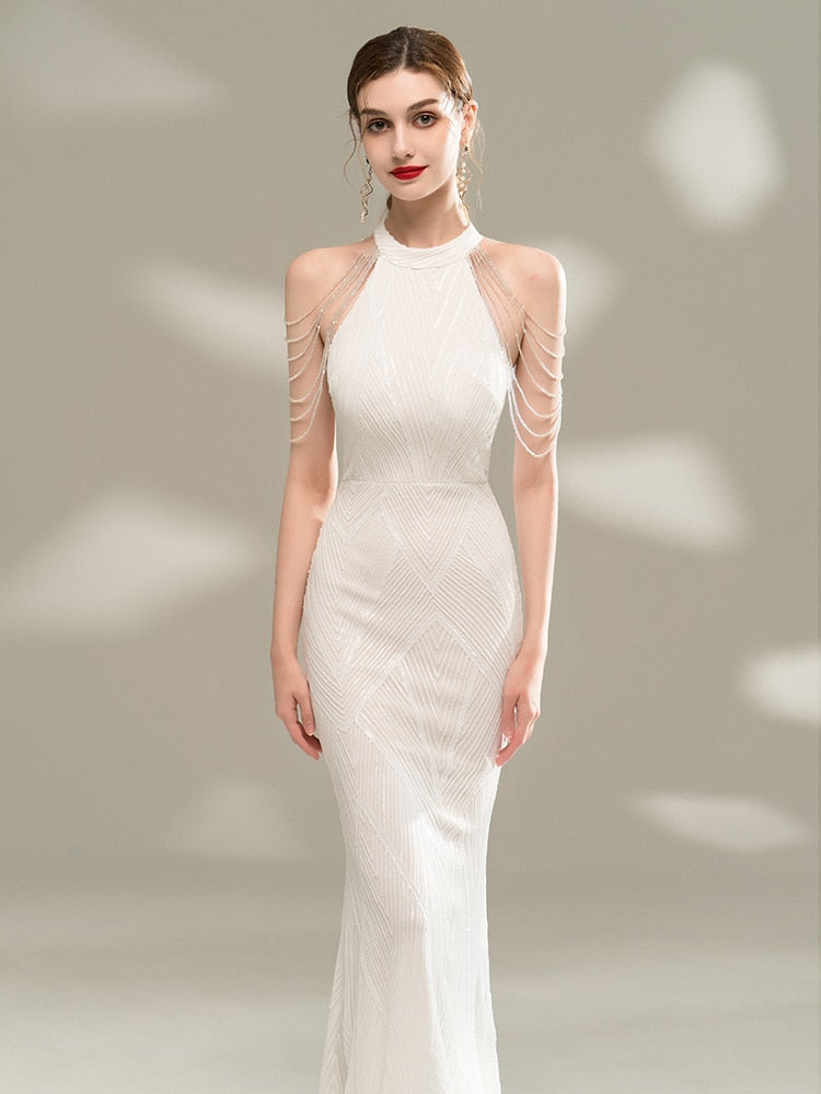 Vestido de Festa Longo Brilho Elegante
