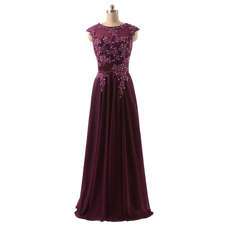 Vestido de Festa Luxo Elegante com Detalhes Apliques