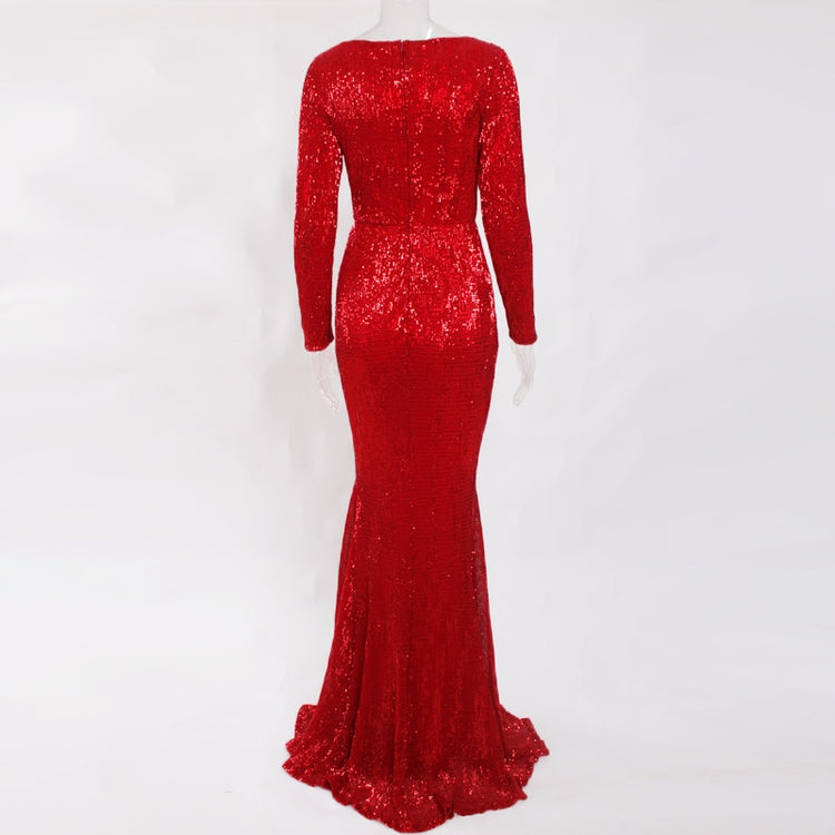Vestido de Festa Longo Elegante com Manga