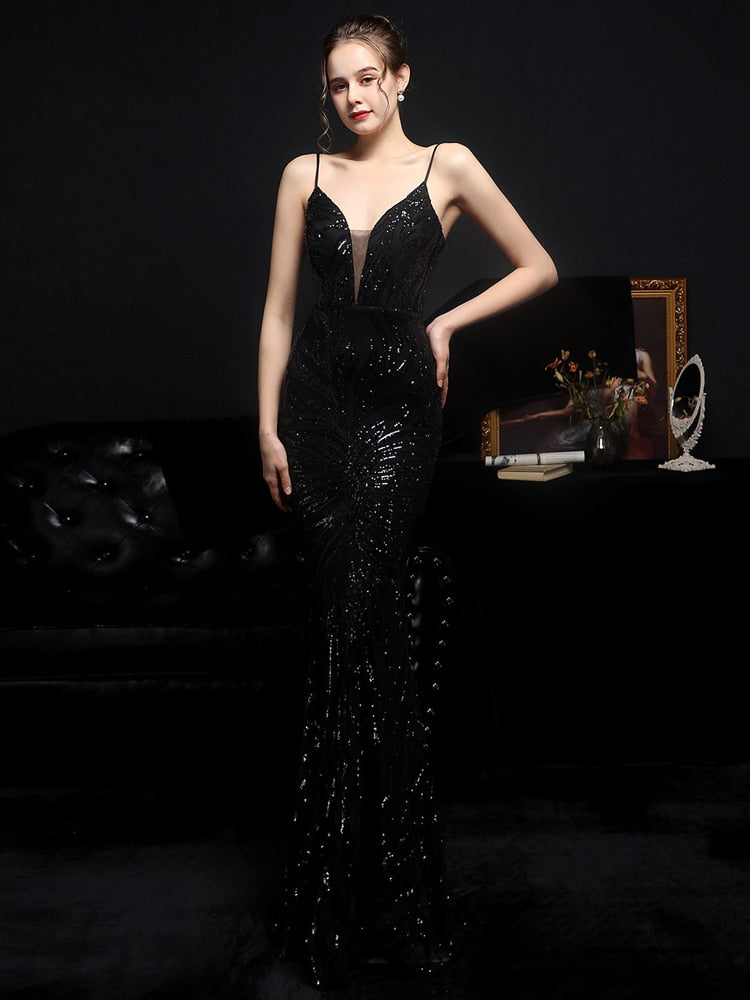 Vestido de Festa Moderno Elegante Brilho