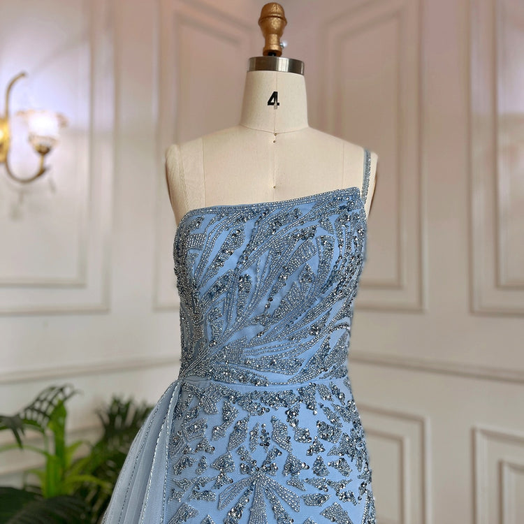 Vestido de Festa Sereia Luxuoso com Cauda em Tule - Modelo Especial