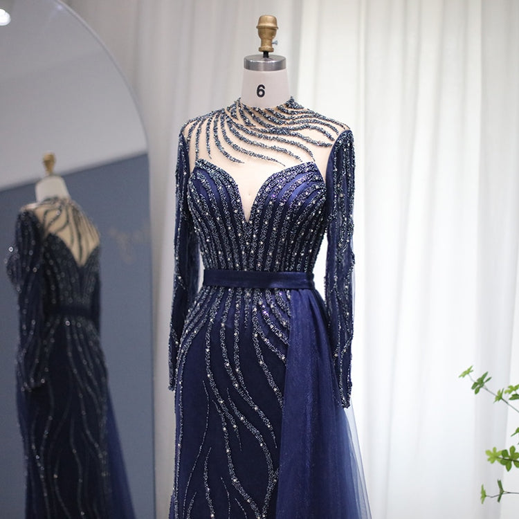 Vestido de Festa Queen Longo Azul Marinho - Modelo Especial