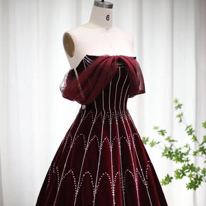 Vestido de Festa Marsala Longo Cristal e Renda - Modelo Especial