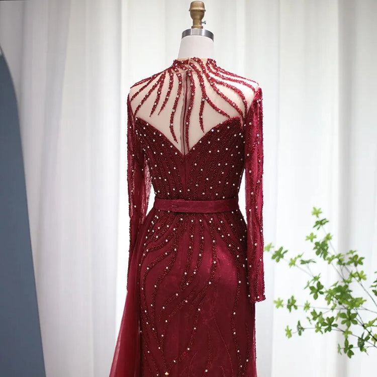Vestido de Festa Longo Sereia Adornado em Brilho