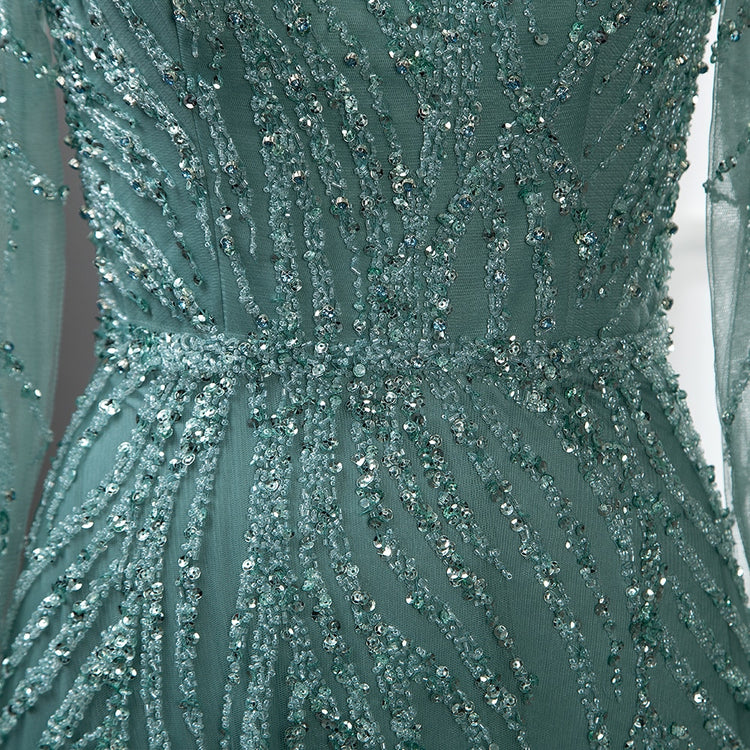 Vestido de Festa Luxo Clássico Todo Detalhado em Brilho - Modelo Especial