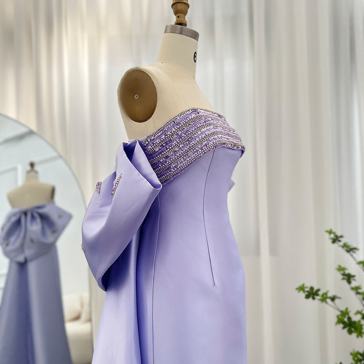 Vestido de Festa Longo Lavanda Primavera Luxuoso - Modelo Especial