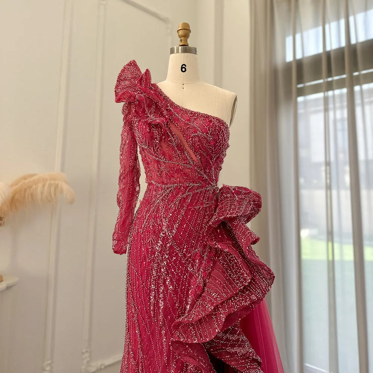 Vestido de Festa Longo Brilhante com Abertura Lateral - Modelo Especial