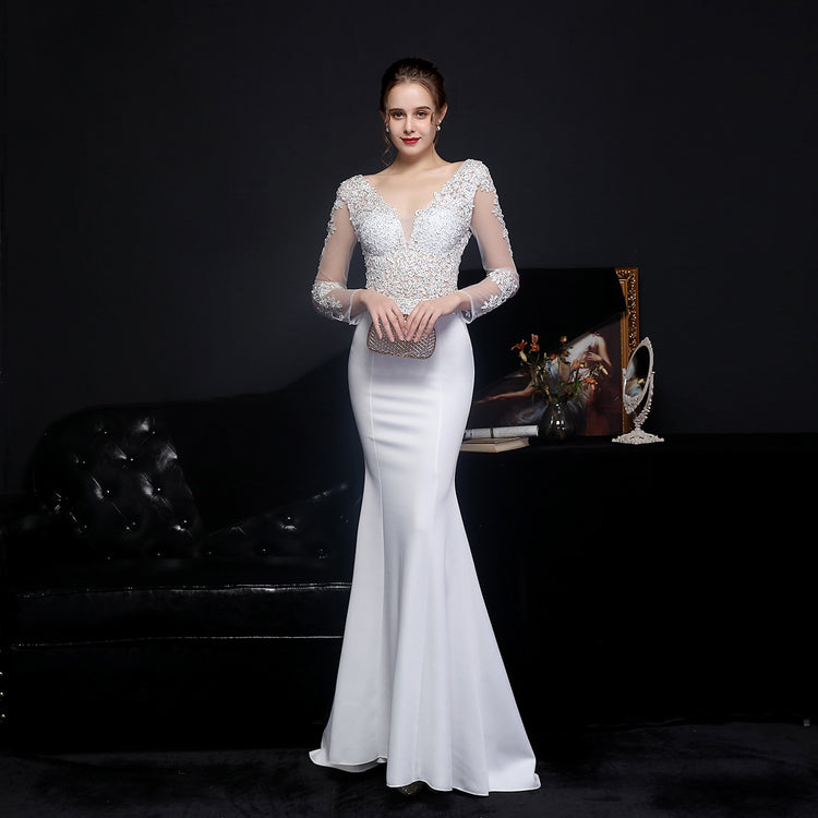 Vestido de Festa com Miçangas Luxo