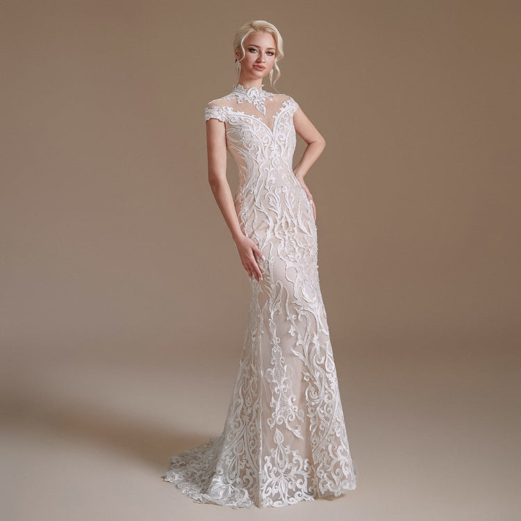Vestido de Noiva Sereia Luxo com Design Europeu (Pronta Entrega)