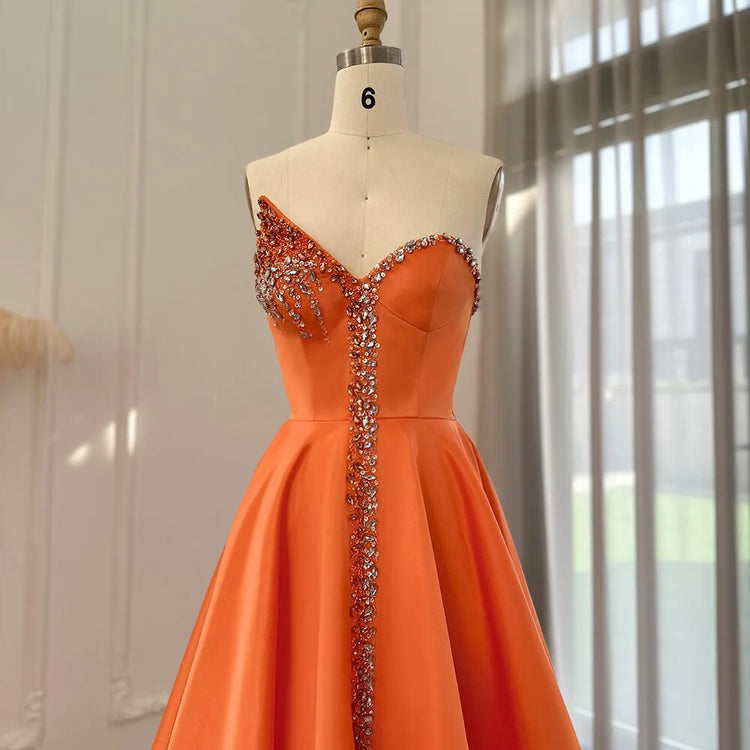 Vestido de Festa Longo em Cetim com Brilho - Modelo Especial