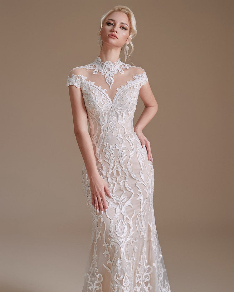 Vestido de Noiva Sereia Luxo com Design Europeu (Pronta Entrega)