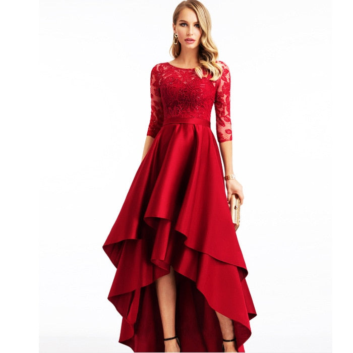 Vestido de Festa Pétalas Vermelho