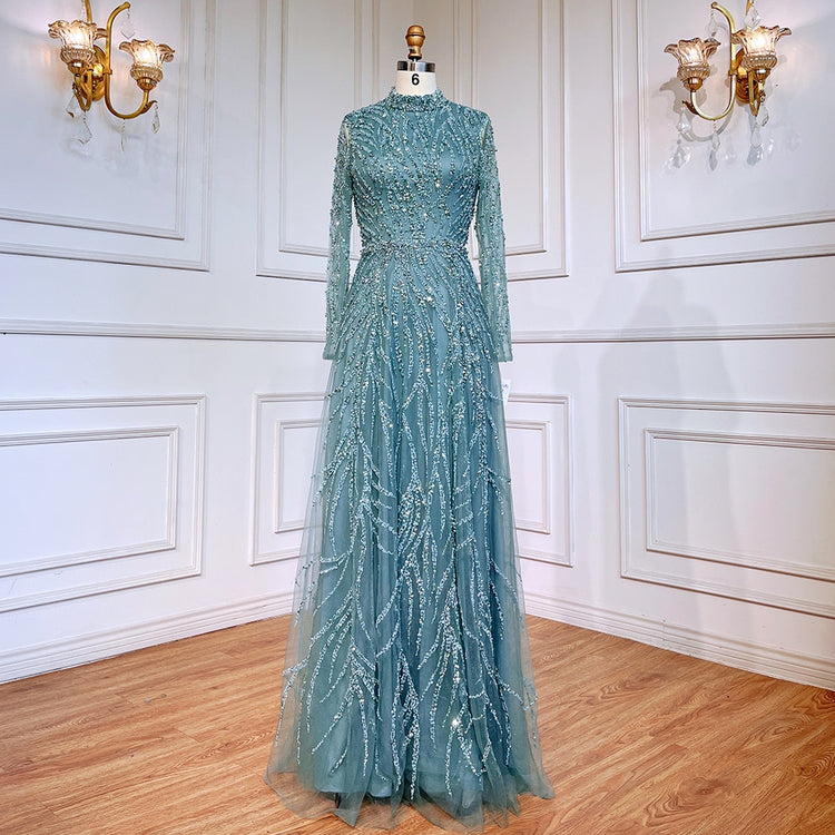 Vestido de Festa Luxo Clássico Todo Detalhado em Brilho - Modelo Especial