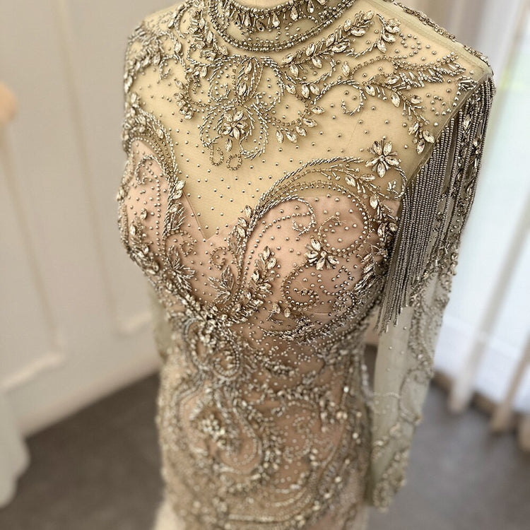 Vestido de Festa Longo com Plumas Imperial - Modelo Especial