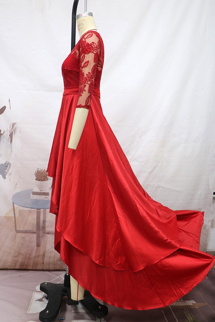 Vestido de Festa Pétalas Vermelho
