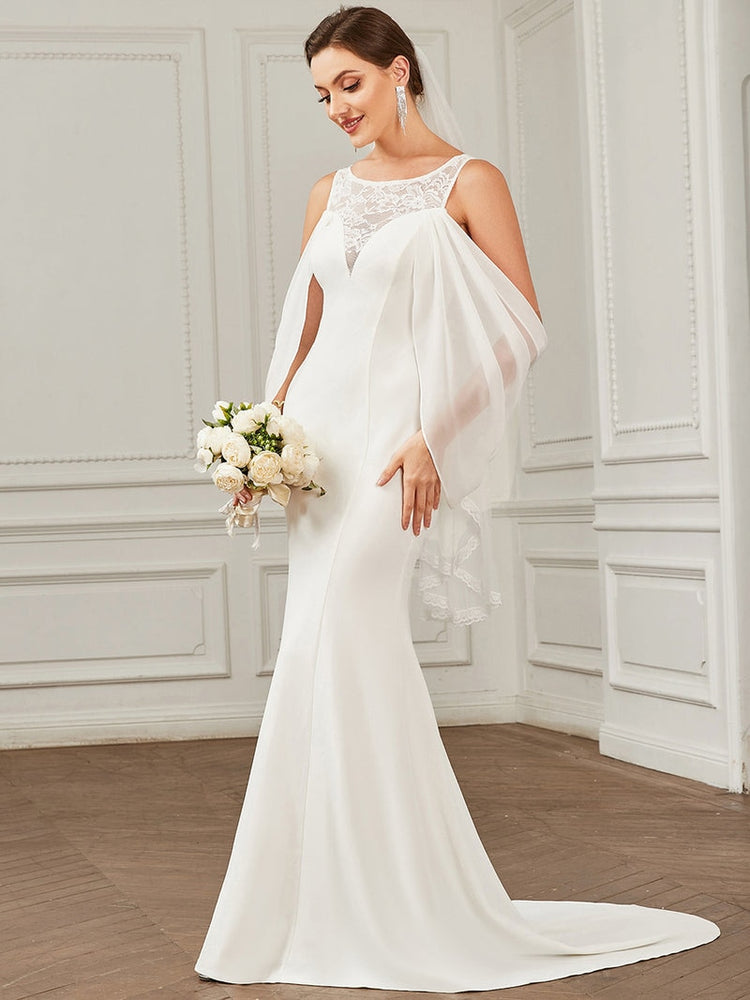 Vestido de Festa Longo O-neck Gala Branco