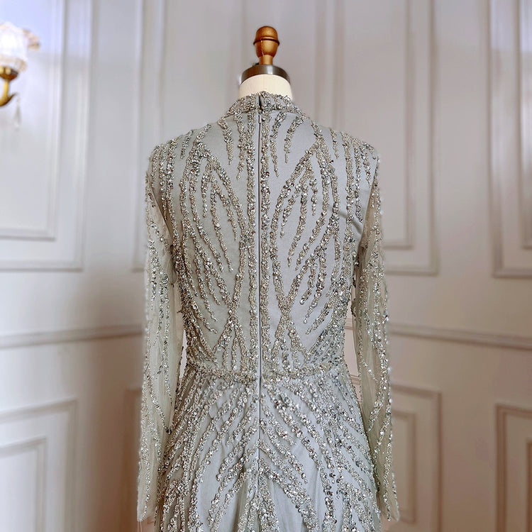 Vestido de Festa Luxo Clássico Todo Detalhado em Brilho - Modelo Especial