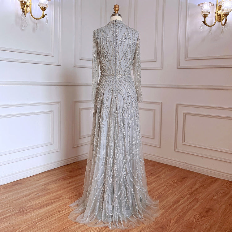 Vestido de Festa Luxo Clássico Todo Detalhado em Brilho - Modelo Especial