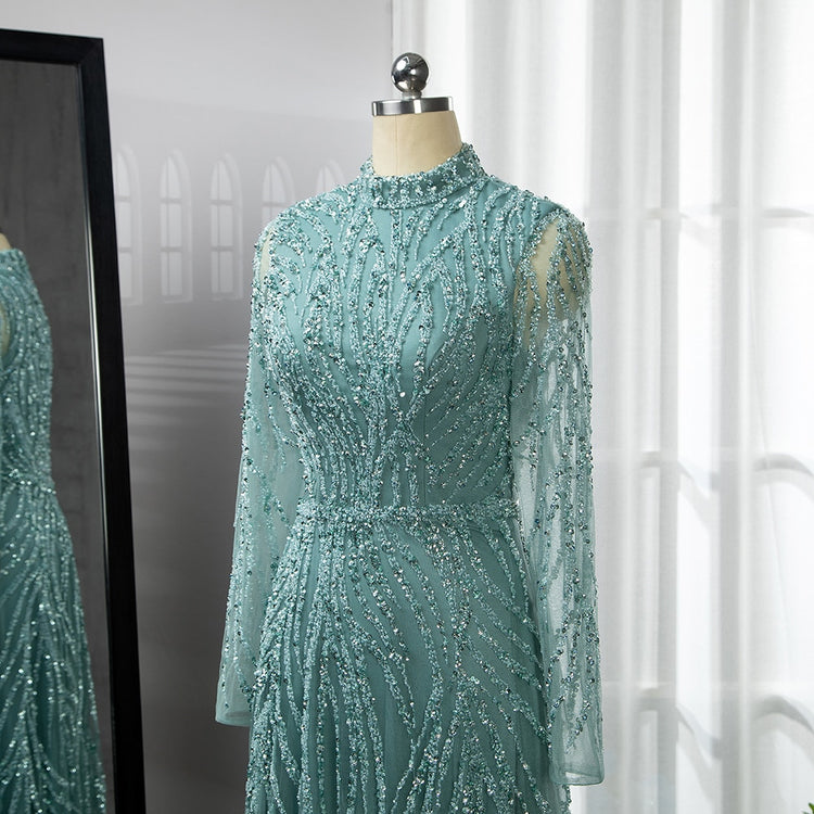 Vestido de Festa Luxo Clássico Todo Detalhado em Brilho - Modelo Especial