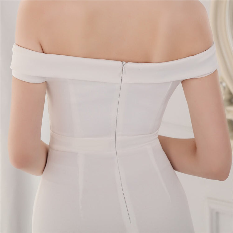 Vestido de Festa Longo Ombro a Ombro Branco