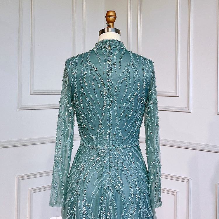 Vestido de Festa Luxo Clássico Todo Detalhado em Brilho - Modelo Especial