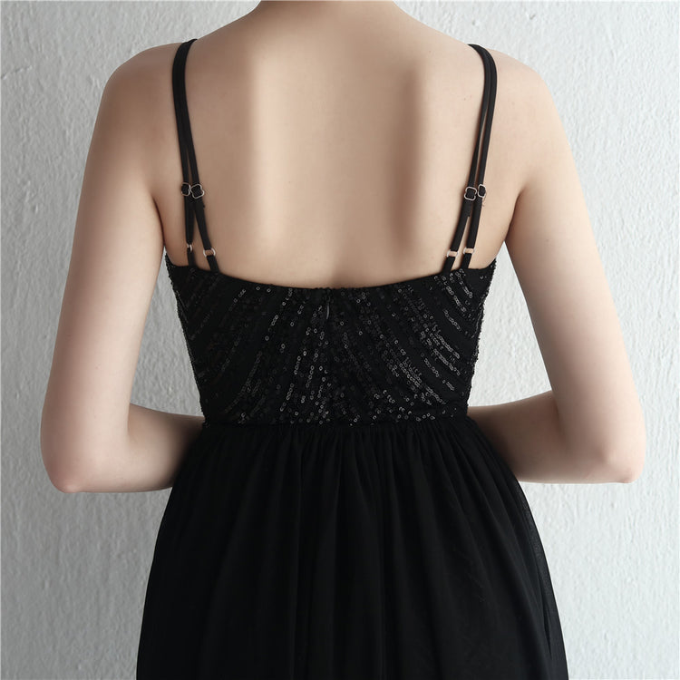 Vestido de Festa Luxo Sereia com Capa Preto