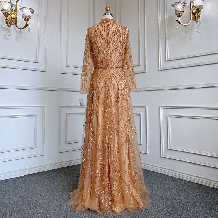 Vestido de Festa Luxo Clássico Todo Detalhado em Brilho - Modelo Especial