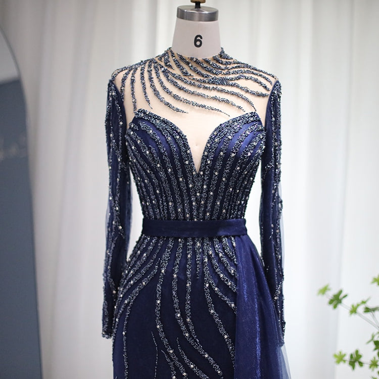 Vestido de Festa Queen Longo Azul Marinho - Modelo Especial