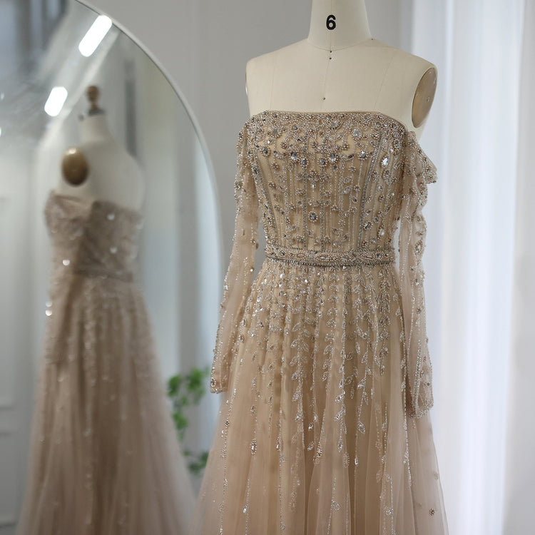 Vestido de Festa Longo Decorado com Flores - Modelo Especial