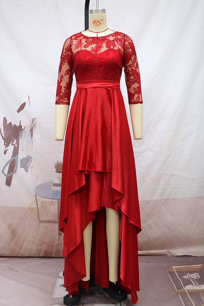 Vestido de Festa Pétalas Vermelho