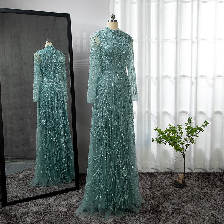 Vestido de Festa Luxo Clássico Todo Detalhado em Brilho - Modelo Especial
