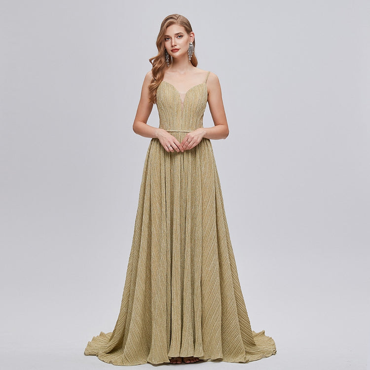 Vestido de Festa Longo com Decote Verde