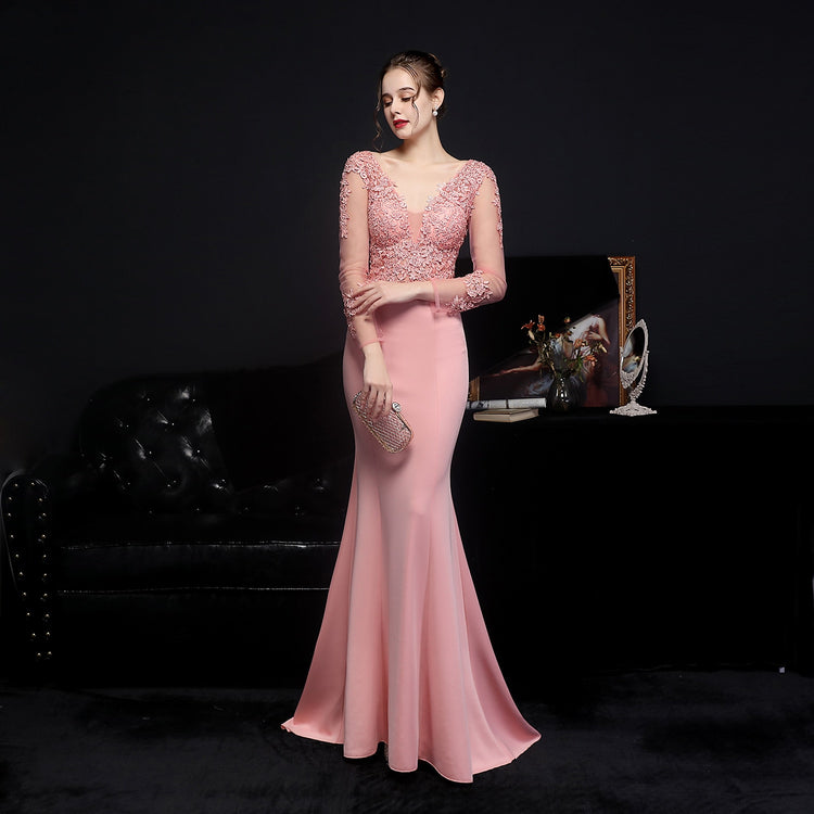 Vestido de Festa com Miçangas Luxo