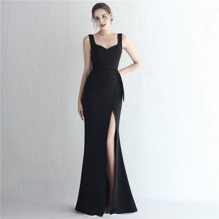 Vestido de Festa Longo Vintage Plissado