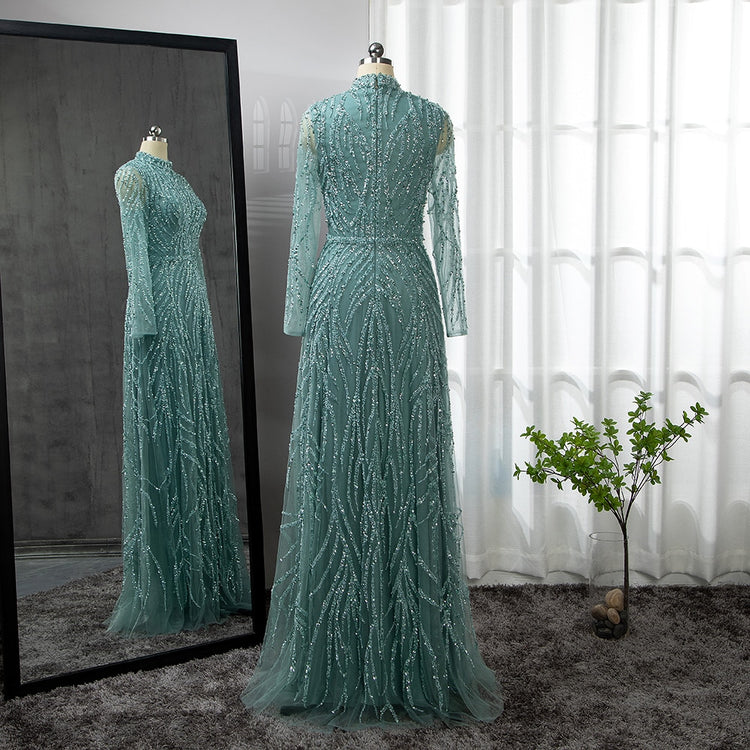 Vestido de Festa Luxo Clássico Todo Detalhado em Brilho - Modelo Especial
