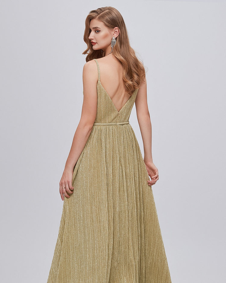 Vestido de Festa Longo com Decote Verde