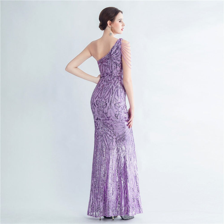 Vestido de Festa Longo com Mingança Geométrico