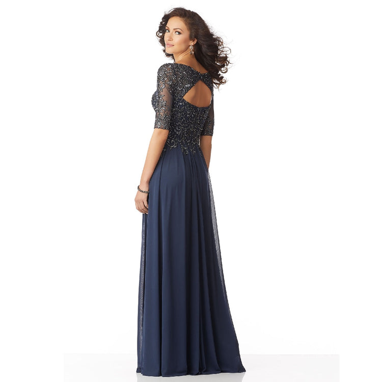 Vestido de Festa Longo com Apliques