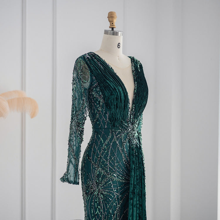 Vestido de Festa Longo Luxus Verde - Modelo Especial