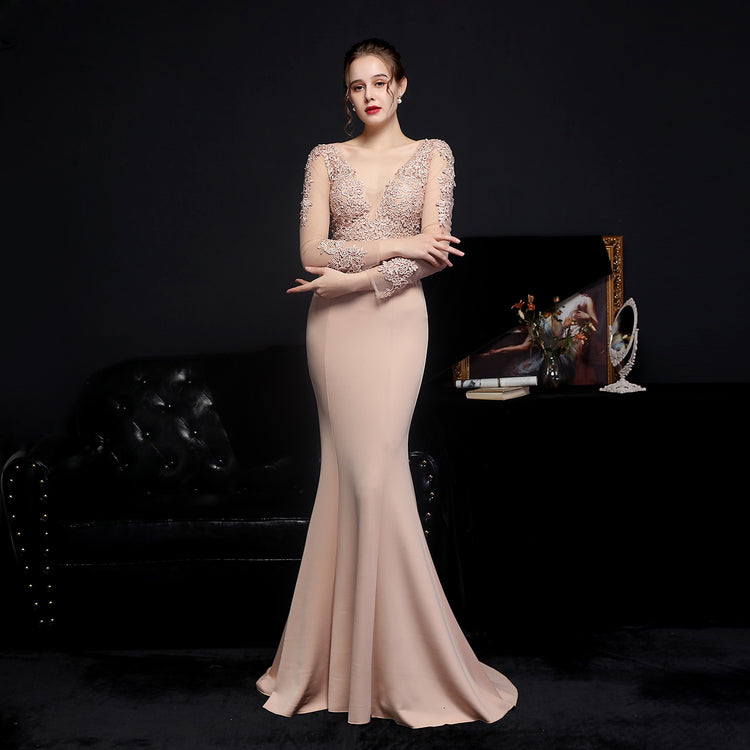 Vestido de Festa com Miçangas Luxo