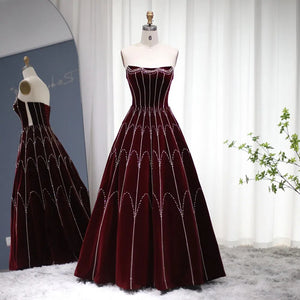 Vestido de Festa Marsala Longo Cristal e Renda - Modelo Especial