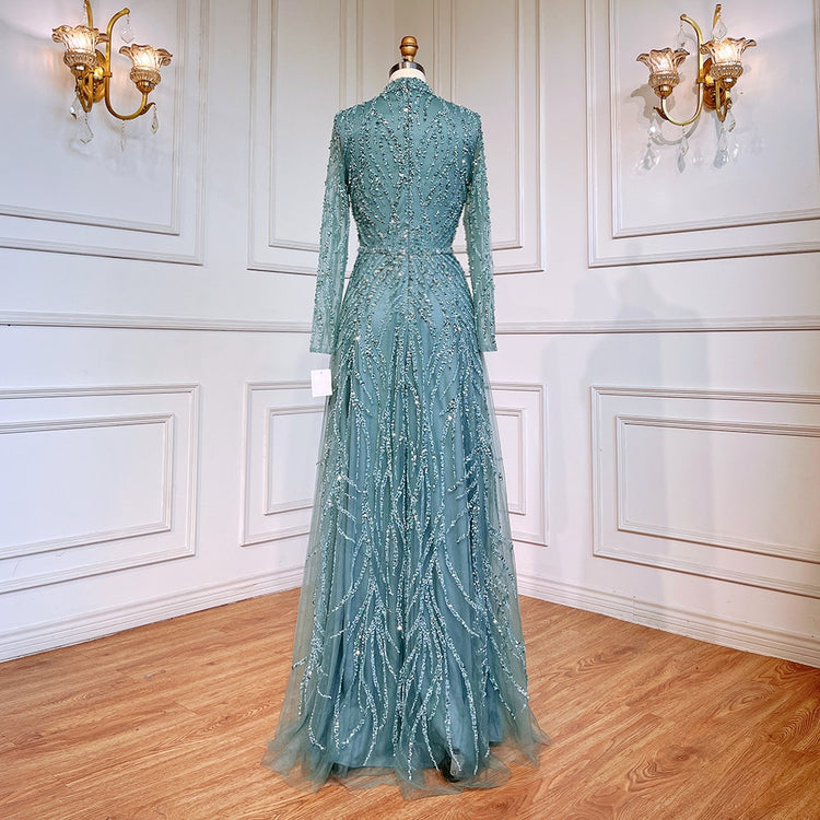 Vestido de Festa Luxo Clássico Todo Detalhado em Brilho - Modelo Especial